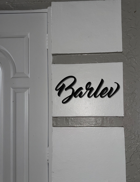 Small Acrylic Sign with a family name