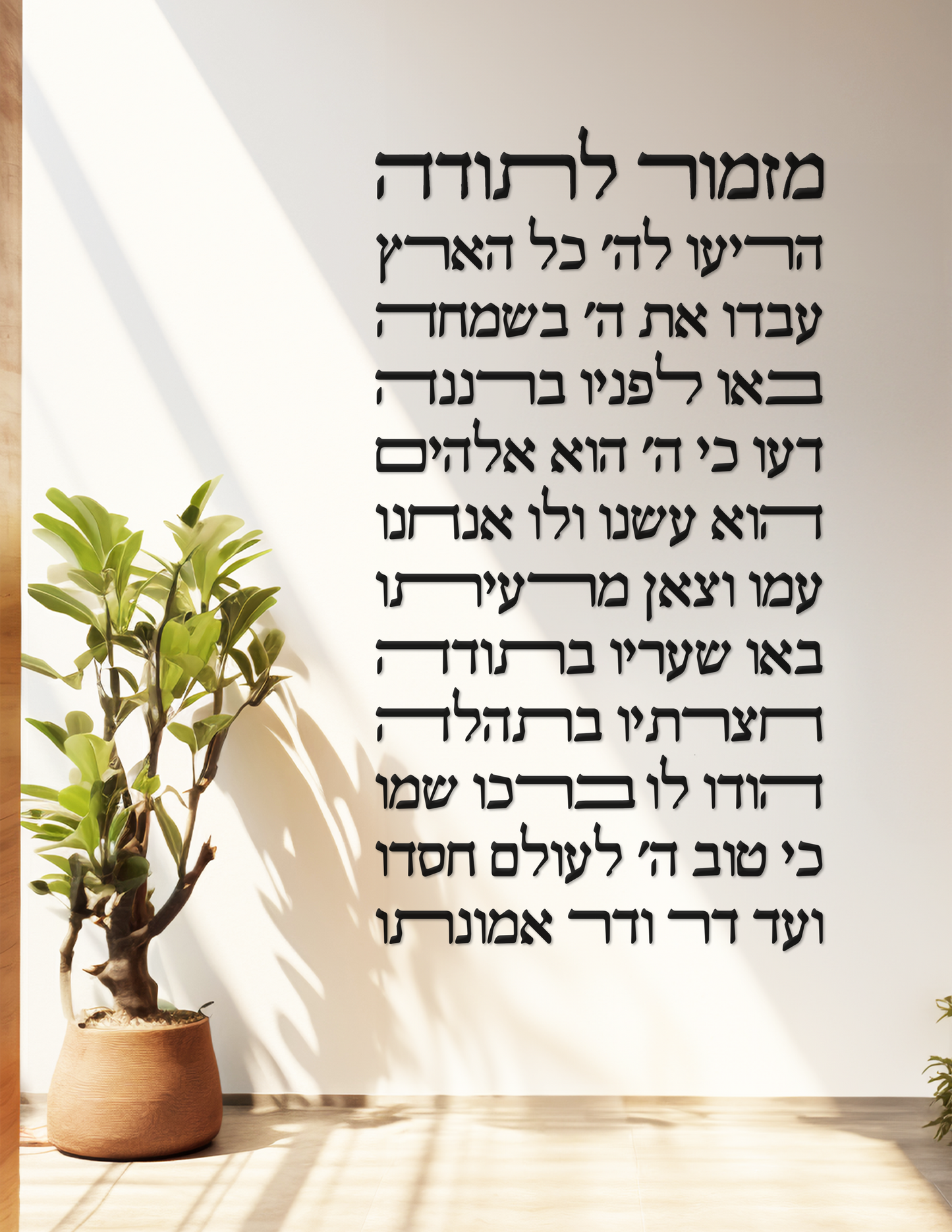 'Mizmor Letoda' and any other prayer wall sign