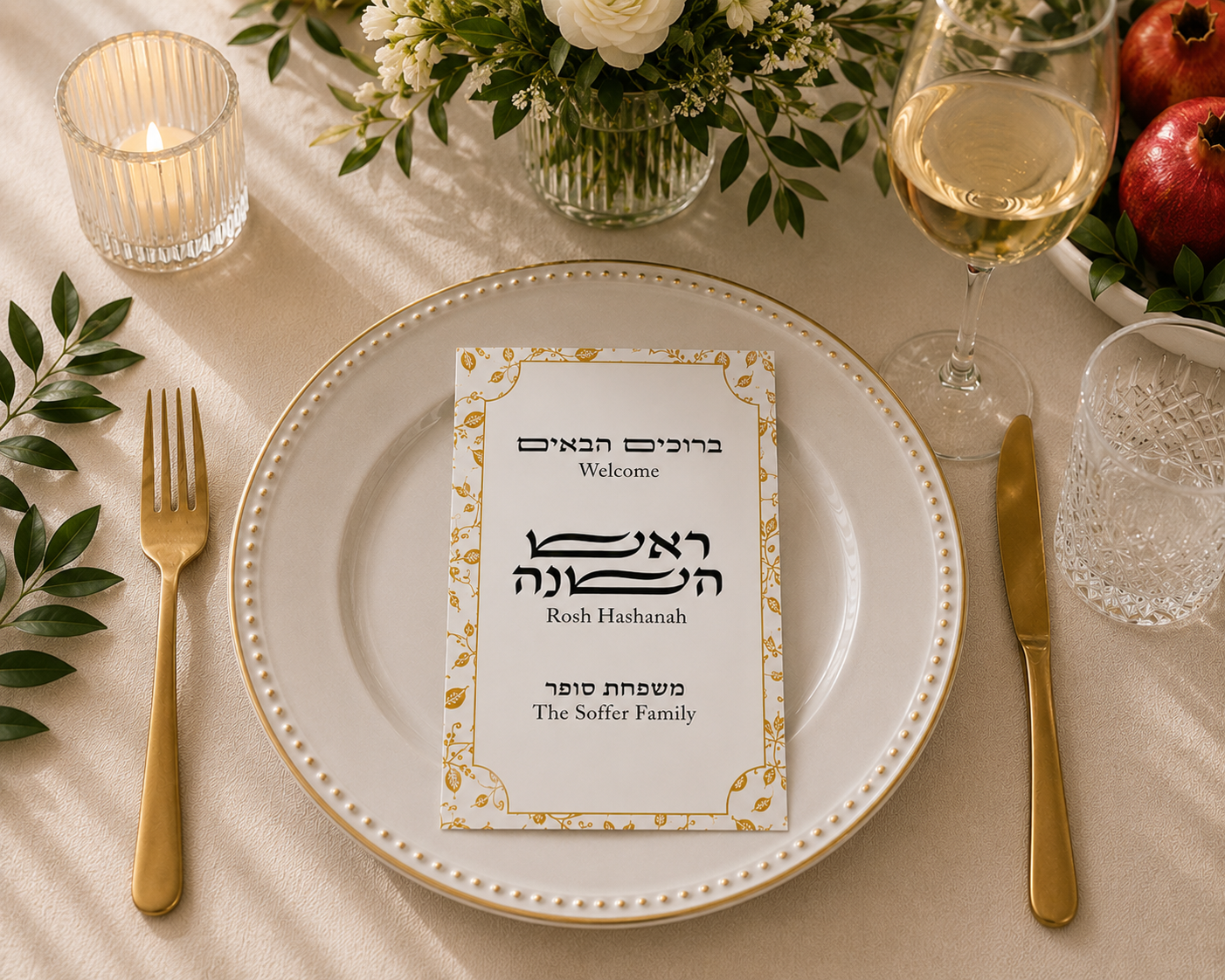 Personalized Rosh Hashanah Simanim Booklet C | Hebrew & English (Copy 2)