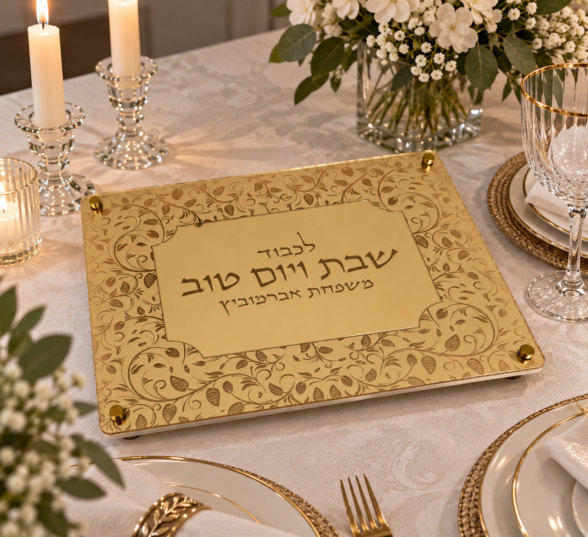 Personalized Shabbat & Yom Tov Challah Board
