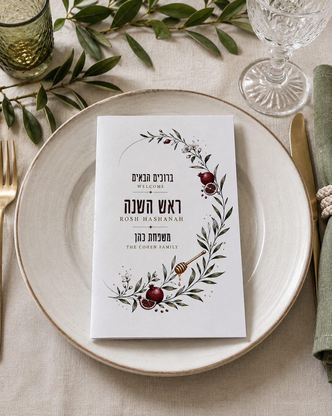 Personalized Rosh Hashanah Simanim Booklet B | Hebrew & English (Copy)