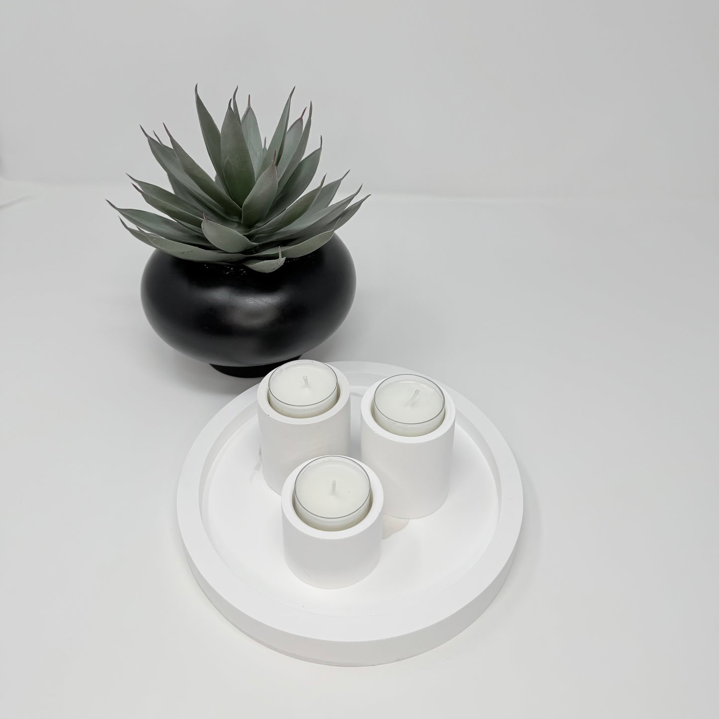 Cylinder Concrete Candle Holder