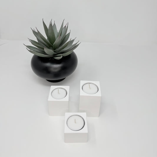 Square Minimalist Concrete Candle Holder