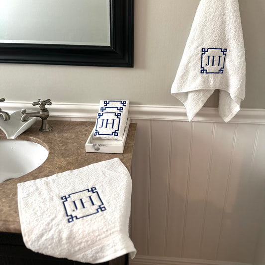 Square Design  - Set of hand Towels (Total of 4 pieces)