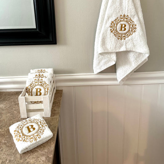 Floral Design  - Set of hand Towels (Total of 4 pieces)